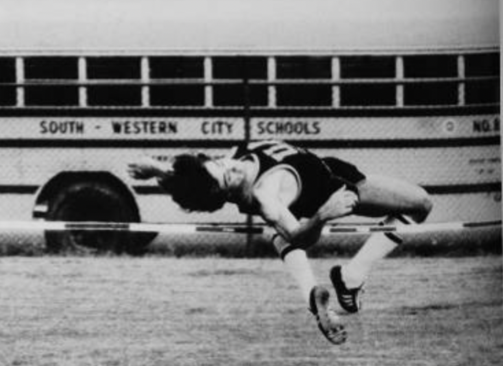 Taken in 1978, he was getting ready to
compete in his final state championship.